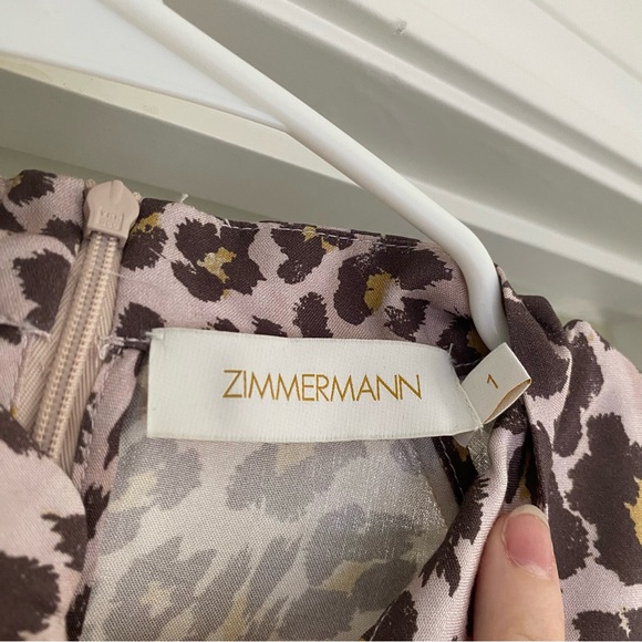 Zimmerman Leopard print structured silk dress - Picture 3 of 8
